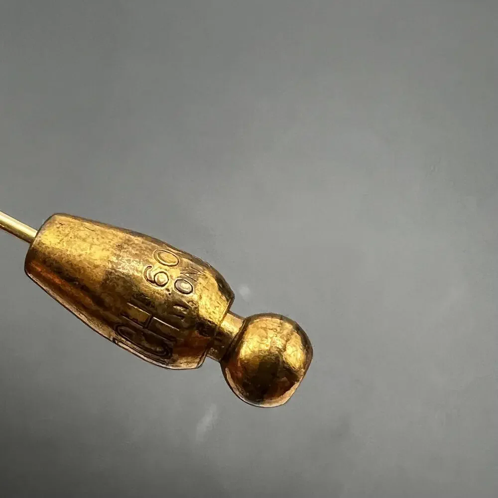 Antique Victorian 10kt Gold Paste Stone Stick Pin